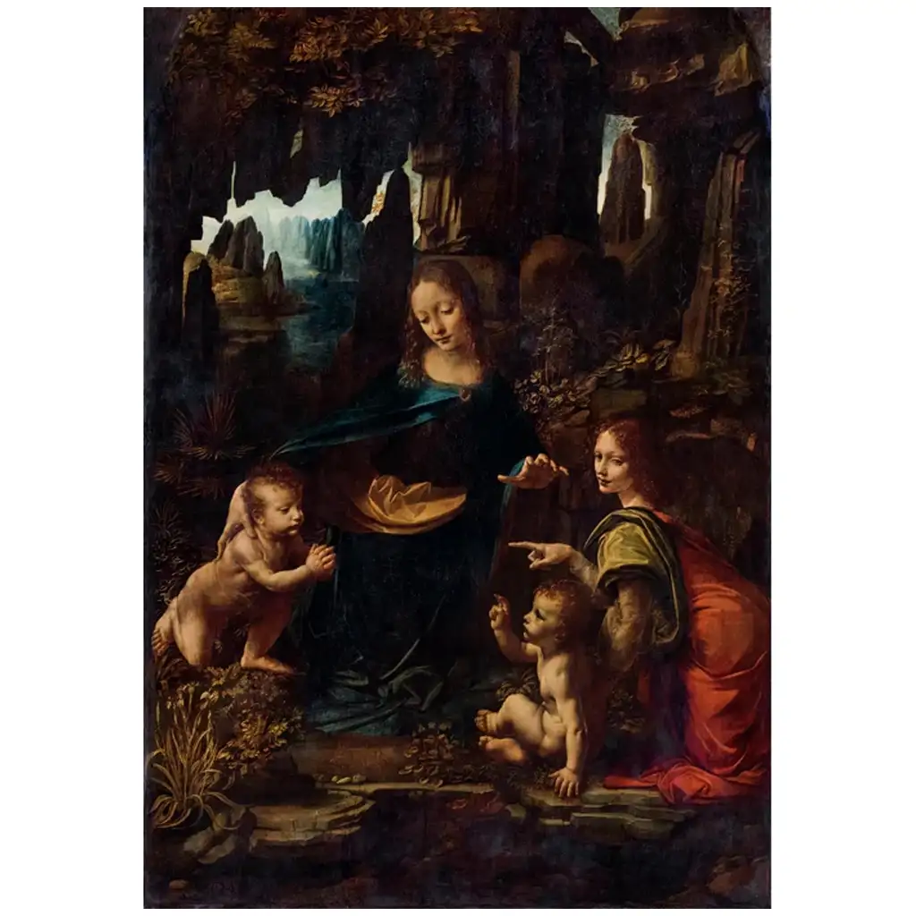 imagen de Colección Museo: Leonardo da Vinci - La Virgen de las Rocas puzzle de 1000 piezas con póster - Clementoni 2