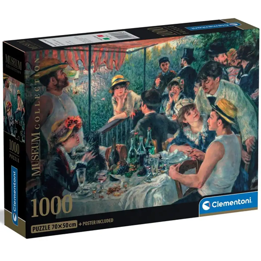 imagen de Colección Museo: Renoir - El almuerzo de los remeros puzzle de 1000 piezas con póster - Clementoni 1