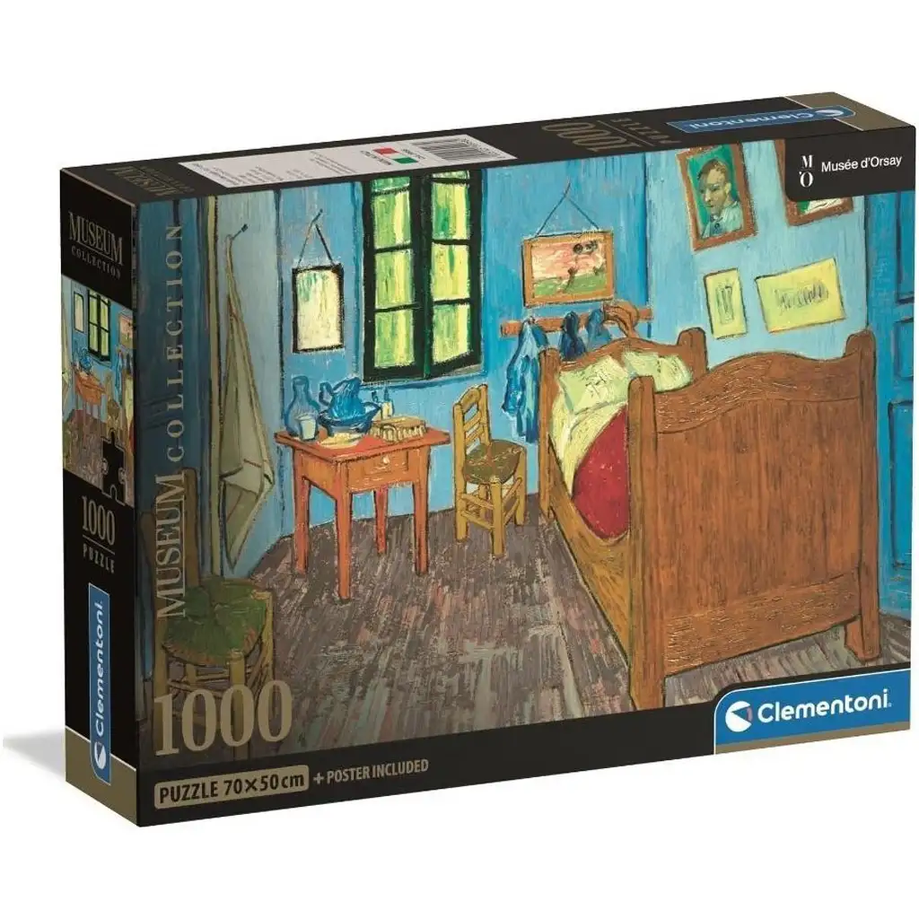 imagen de Colección Museo: Van Gogh - La habitación de Van Gogh en Arles rompecabezas de 1000 piezas con póster - Clementoni 1