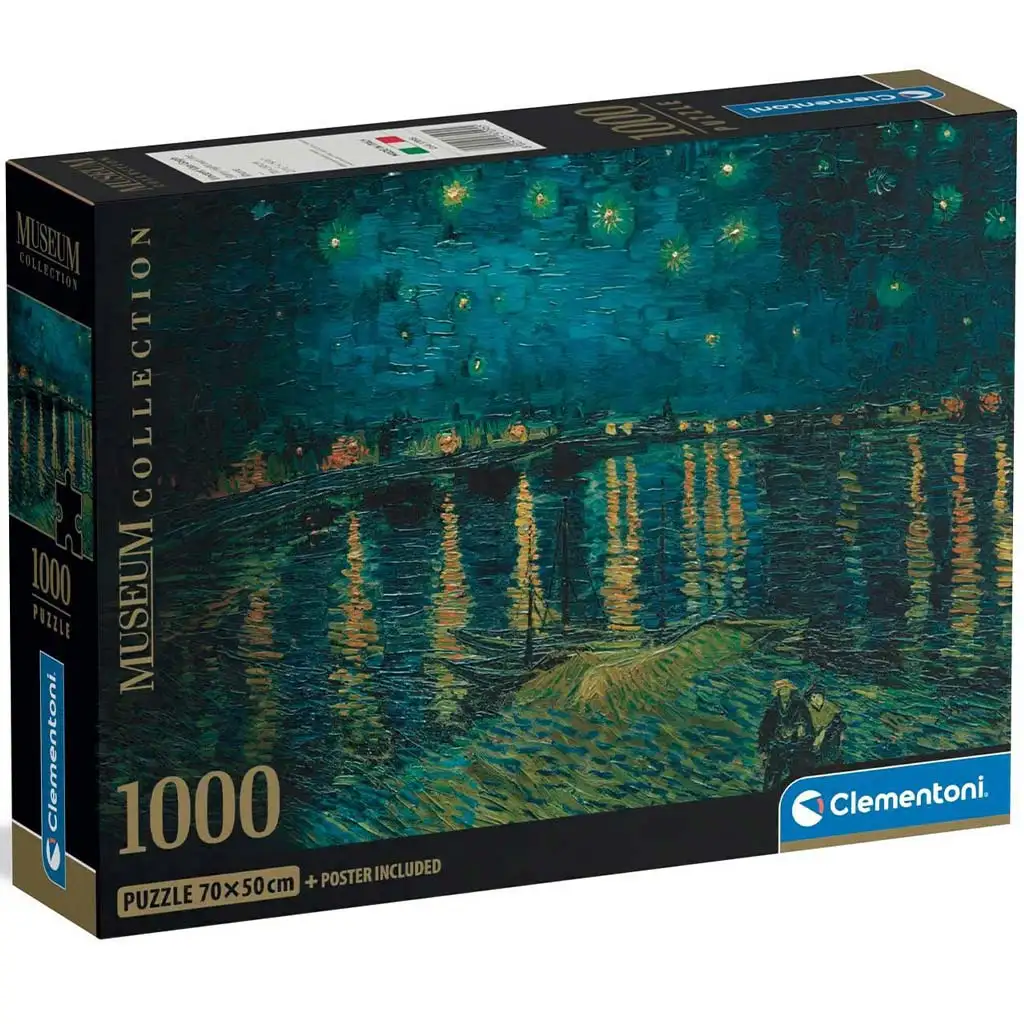 imagen de Colección Museo: Van Gogh - Noche estrellada rompecabezas compacto de 1000 piezas HQC - Clementoni 1