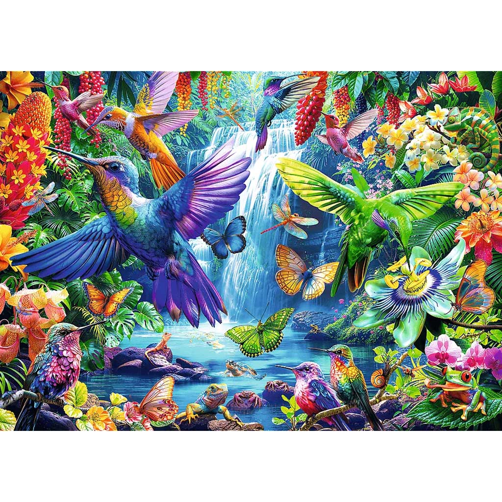 imagen de Colibrí en la jungla puzzle de 1000 piezas - Trefl 2