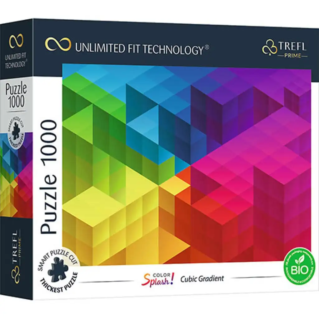imagen de Color Splash Cubo gradiente 1000 piezas UFT puzzle - Trefl 1
