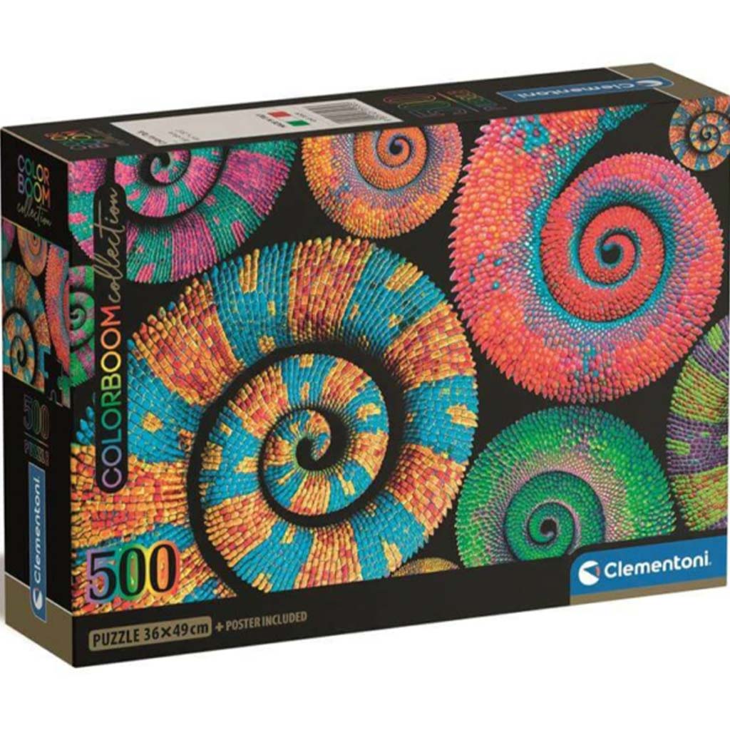 imagen de Colorboom Collection: Camaleones de colores 500 piezas Compact puzzle - Clementoni 1