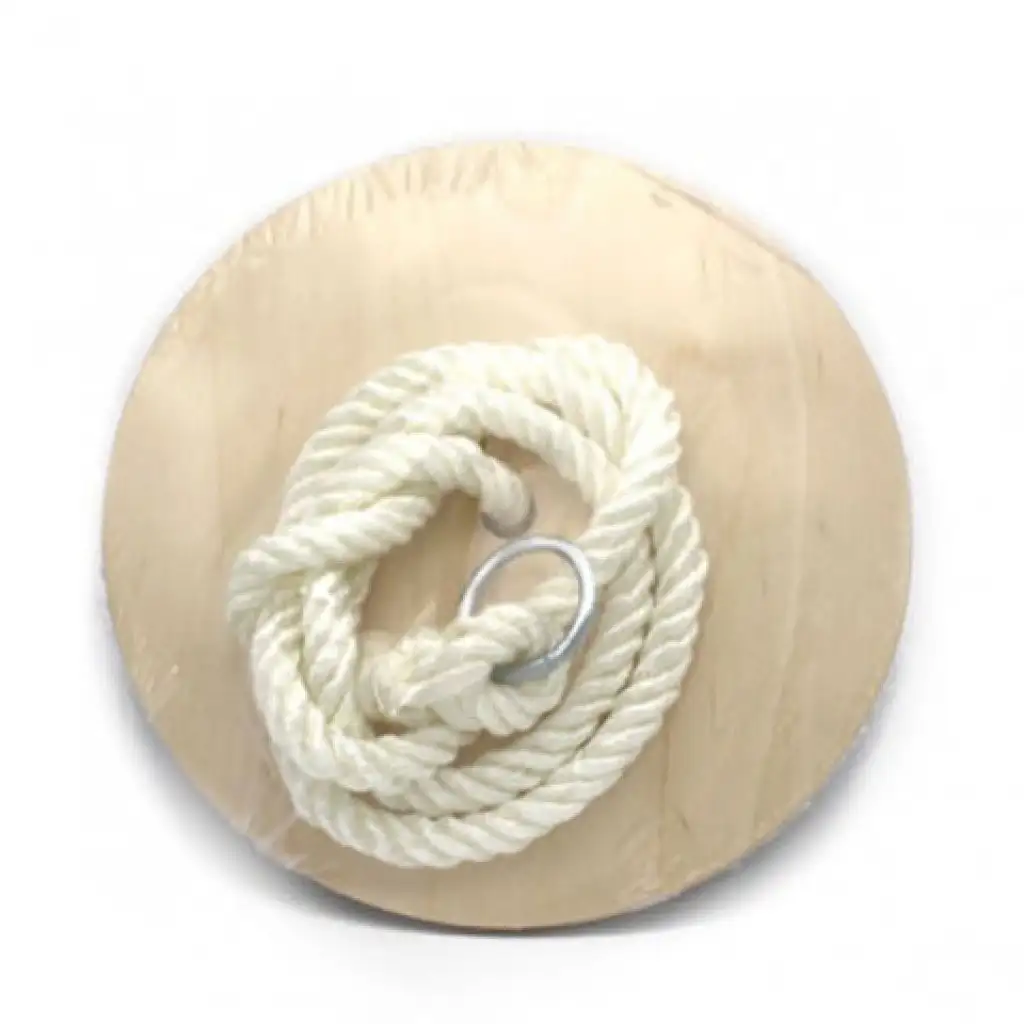 imagen de Columpio de madera redondo con cuerda 1