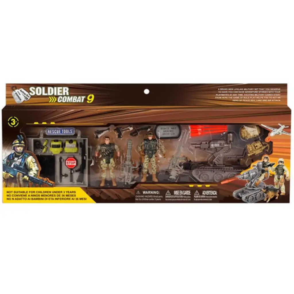 imagen de Combat Force 9 Conjunto de juego militar con cañón autopropulsado 1