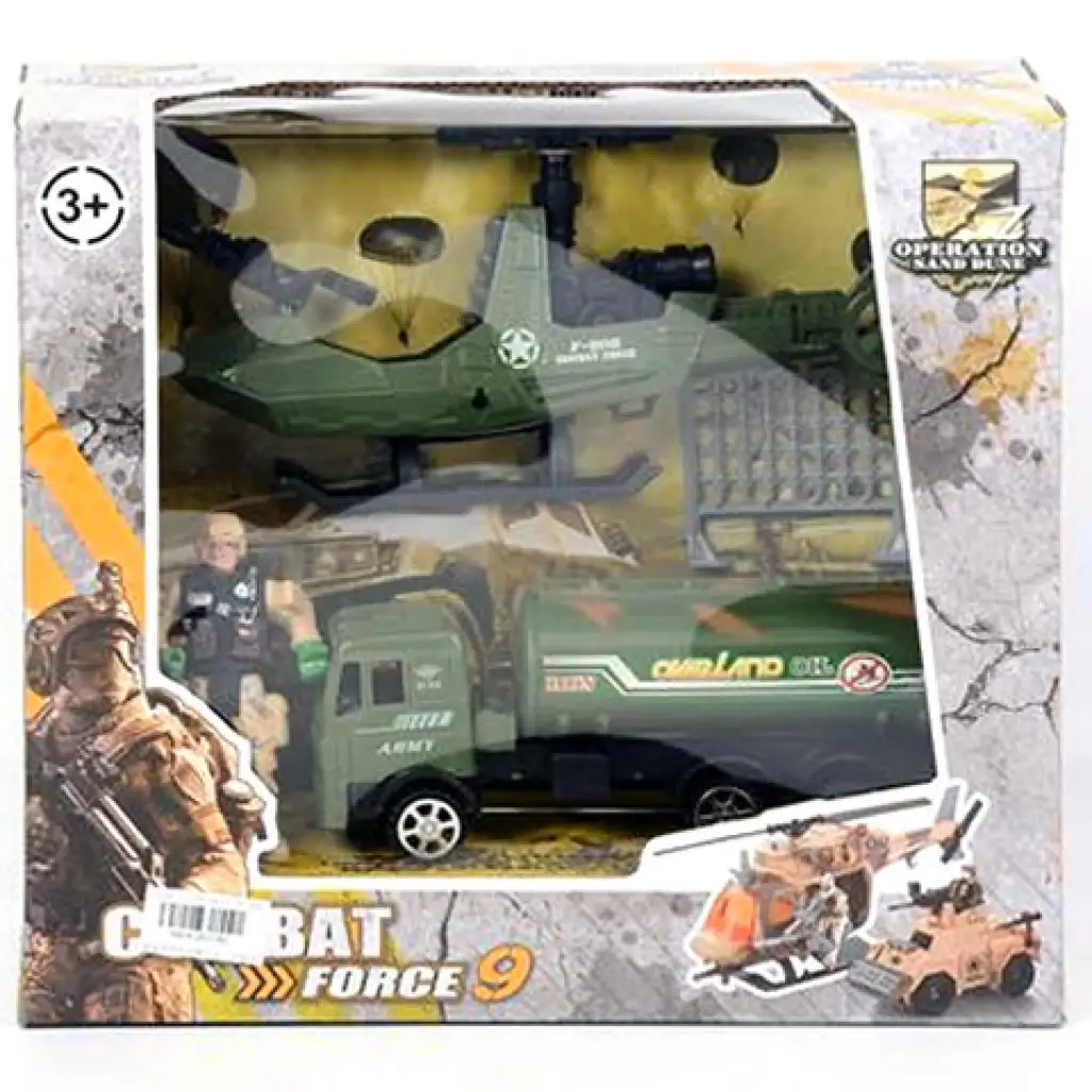 imagen de Combat Force 9 Juego de juguetes militares con camión 1