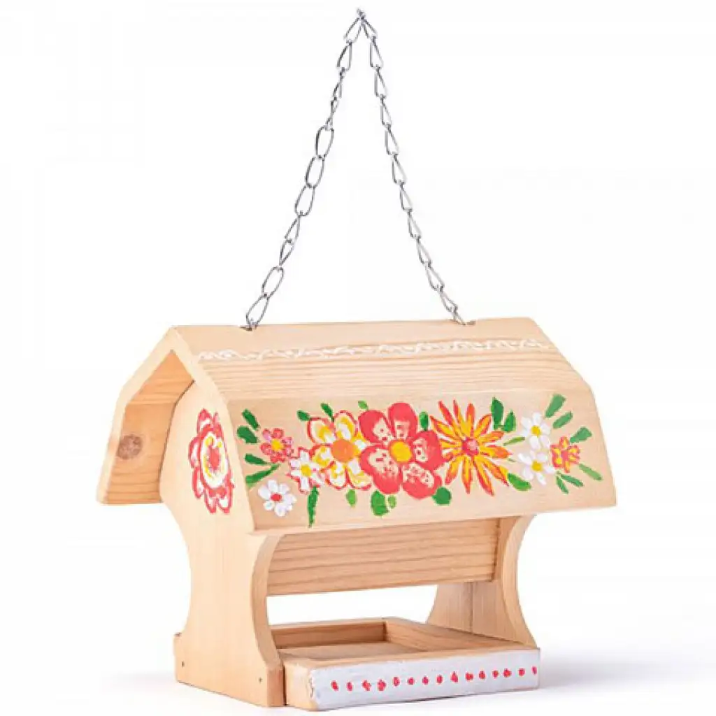 imagen de Comedero para pájaros con pintura - Woodyland 2