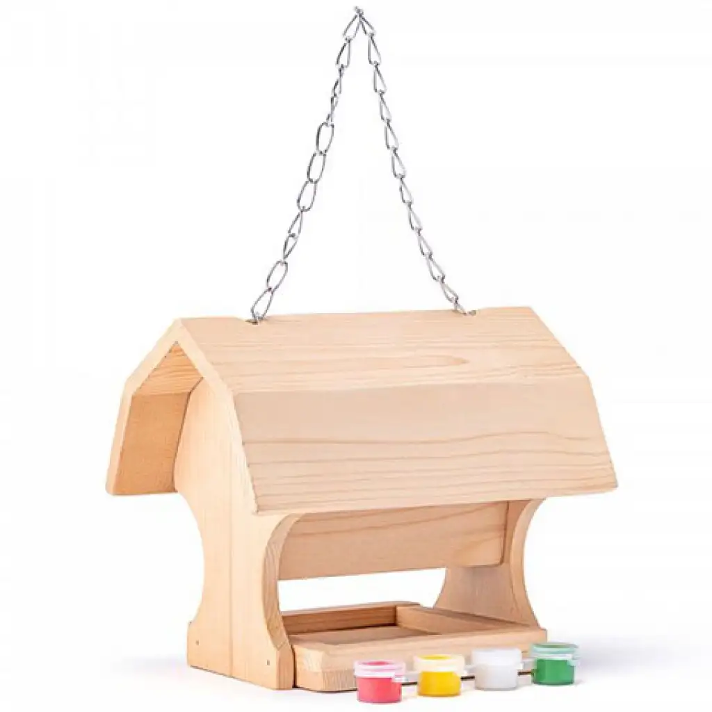imagen de Comedero para pájaros con pintura - Woodyland 1
