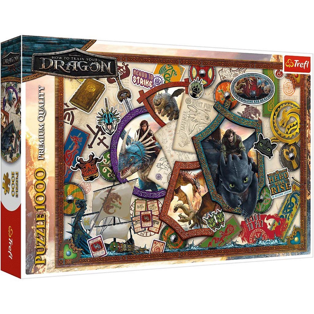 imagen de Cómo entrenar a tu dragón 1000 piezas premium puzzle - Trefl 1