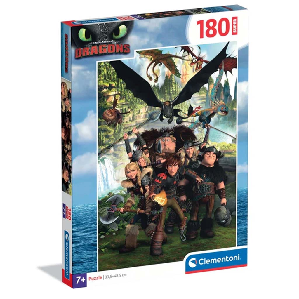 imagen de Cómo entrenar a tu dragón 180 piezas super puzzle - Clementoni 1