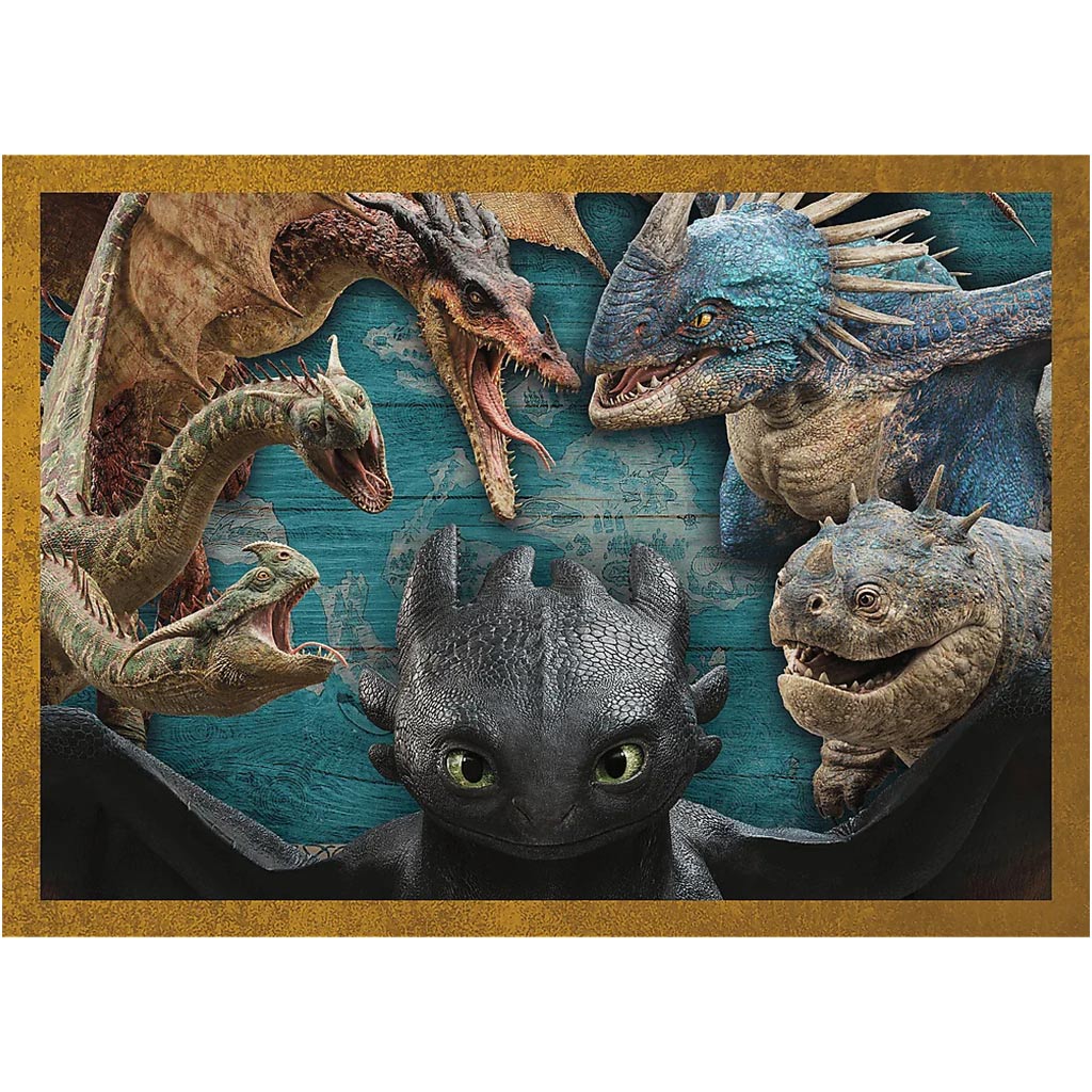 imagen de Cómo entrenar a tu dragón 4 en 1 puzzle - Trefl 2