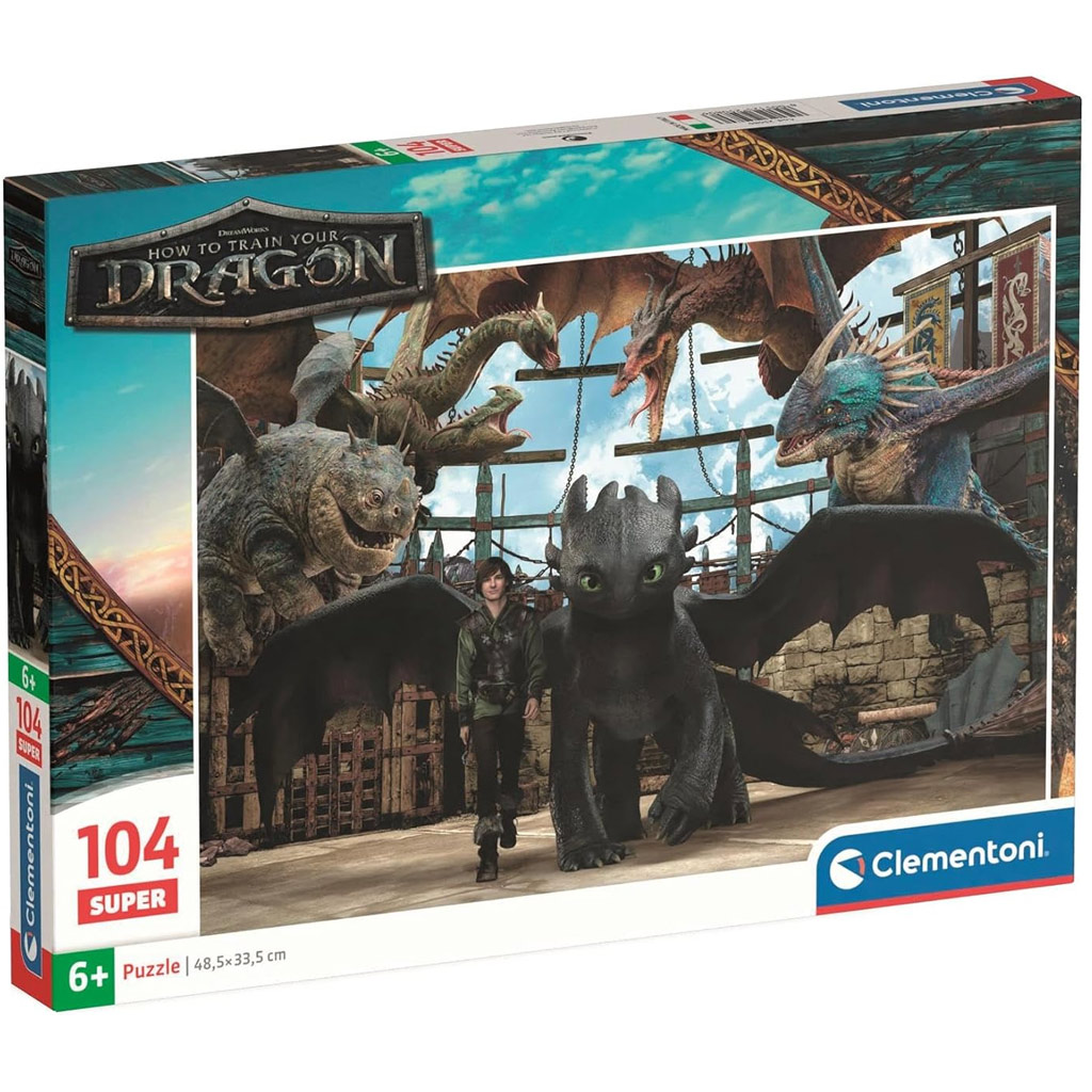 imagen de Cómo entrenar a tu dragón alianza de dragones 104 piezas Supercolor puzzle - Clementoni 1