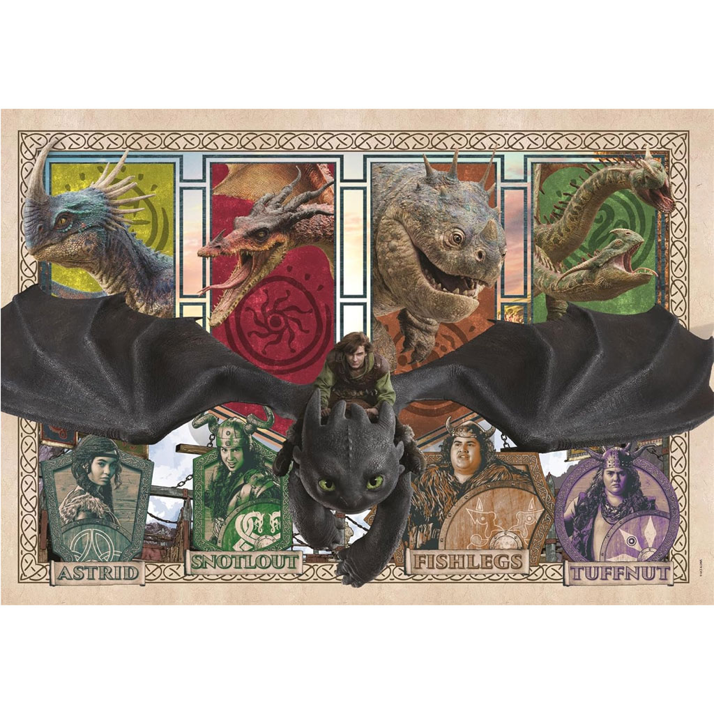 imagen de Cómo entrenar a tu dragón puzzle de 300 piezas - Clementoni 2