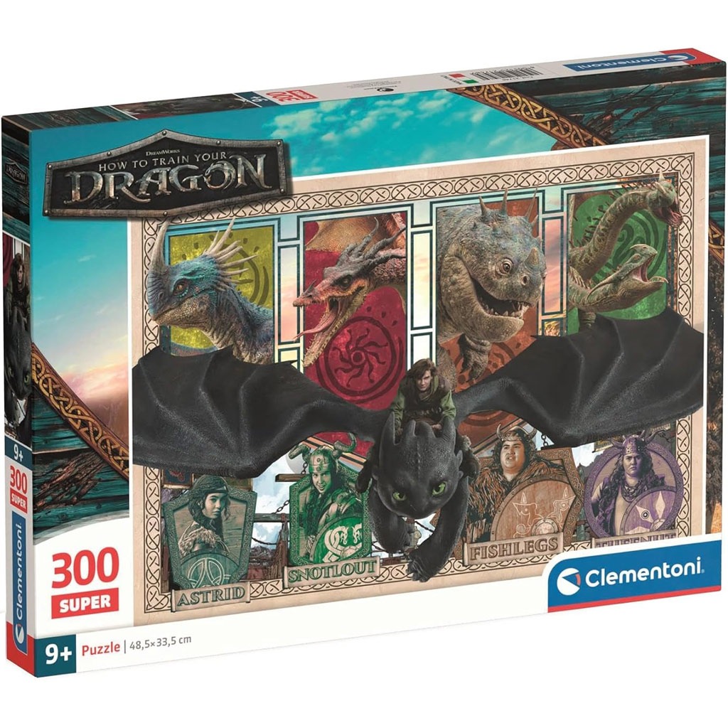 imagen de Cómo entrenar a tu dragón puzzle de 300 piezas - Clementoni 1