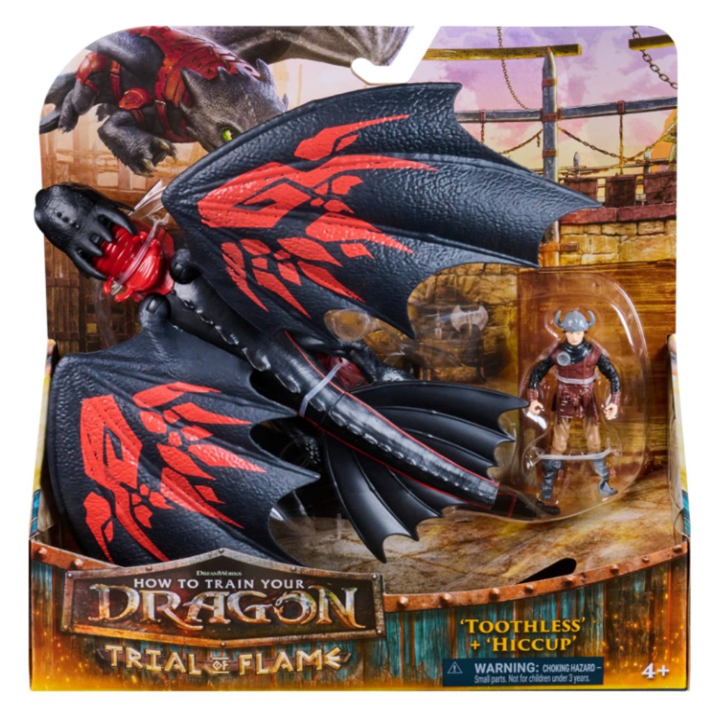 imagen de Cómo entrenar a tu dragón: Set de figura de Sin dientes y vikingo - Spin Master 1