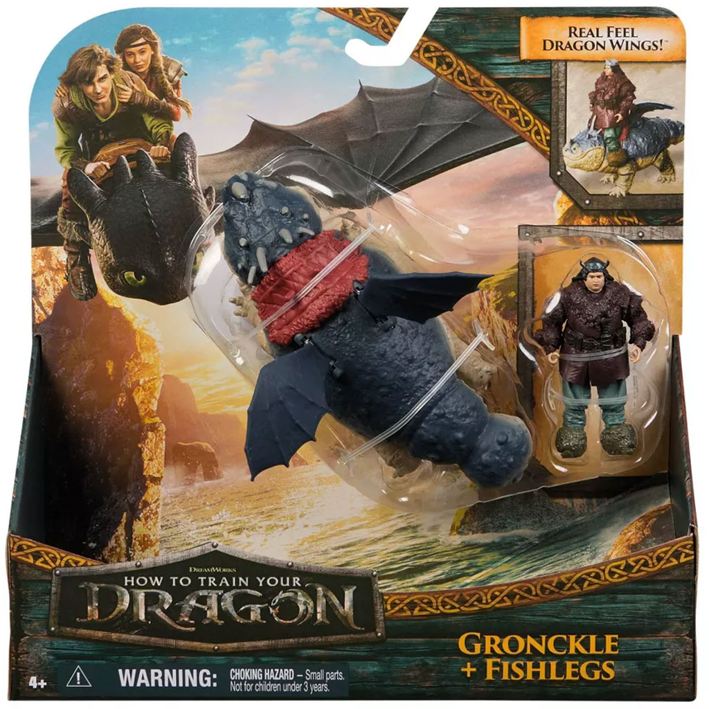 imagen de Cómo entrenar a tu dragón: Set de figuras Gronckle y Halvér - Spin Master 1