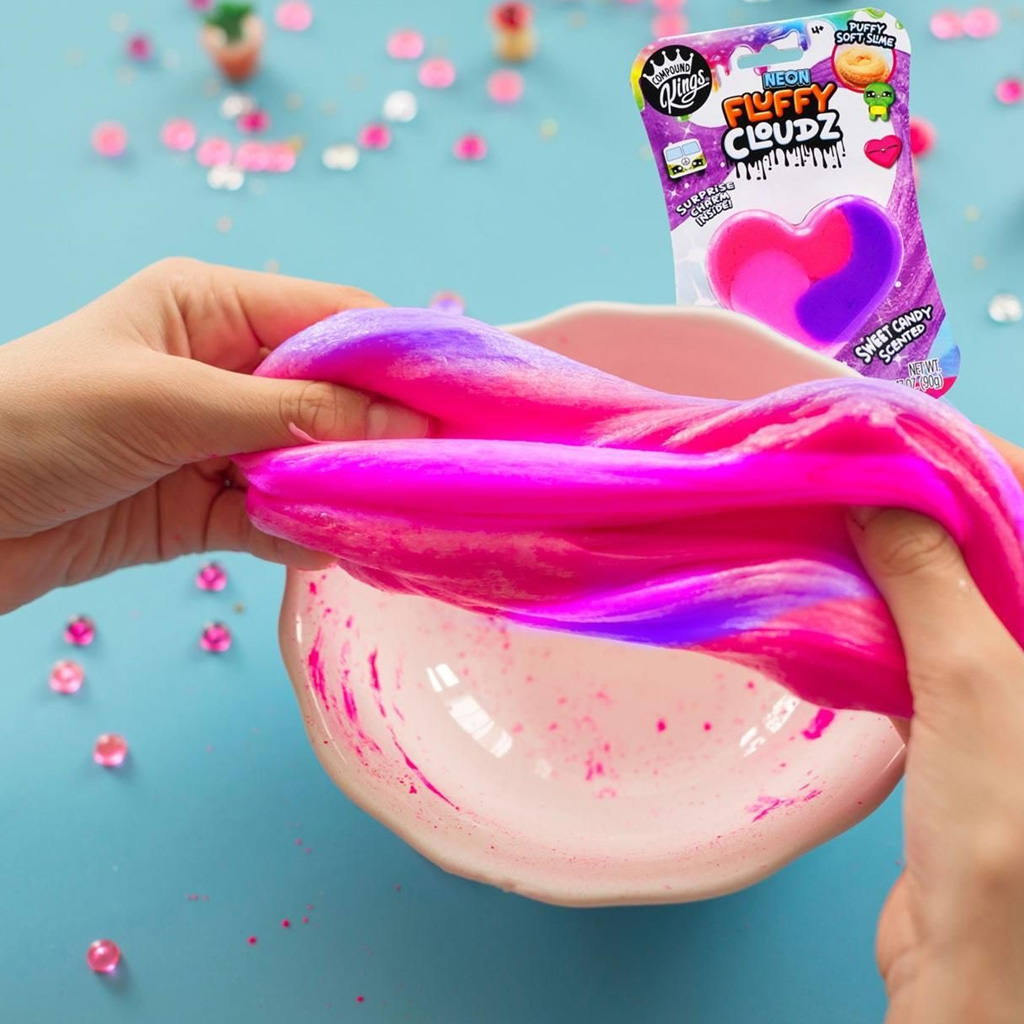imagen de Compound Kings Neon Fluffy Cloudz nube slime fragante - Corazón de caramelo 2