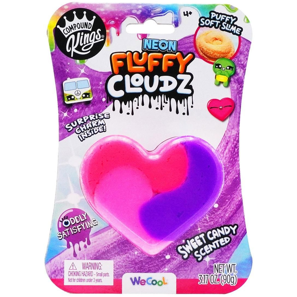 imagen de Compound Kings Neon Fluffy Cloudz nube slime fragante - Corazón de caramelo 1