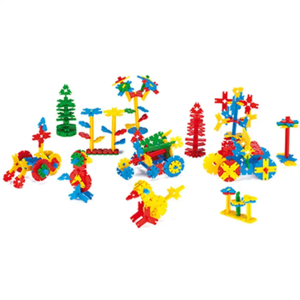 imagen de Conjunto de 180 piezas de elementos de construcción bidimensionales en recipiente de almacenamiento - Wader 3