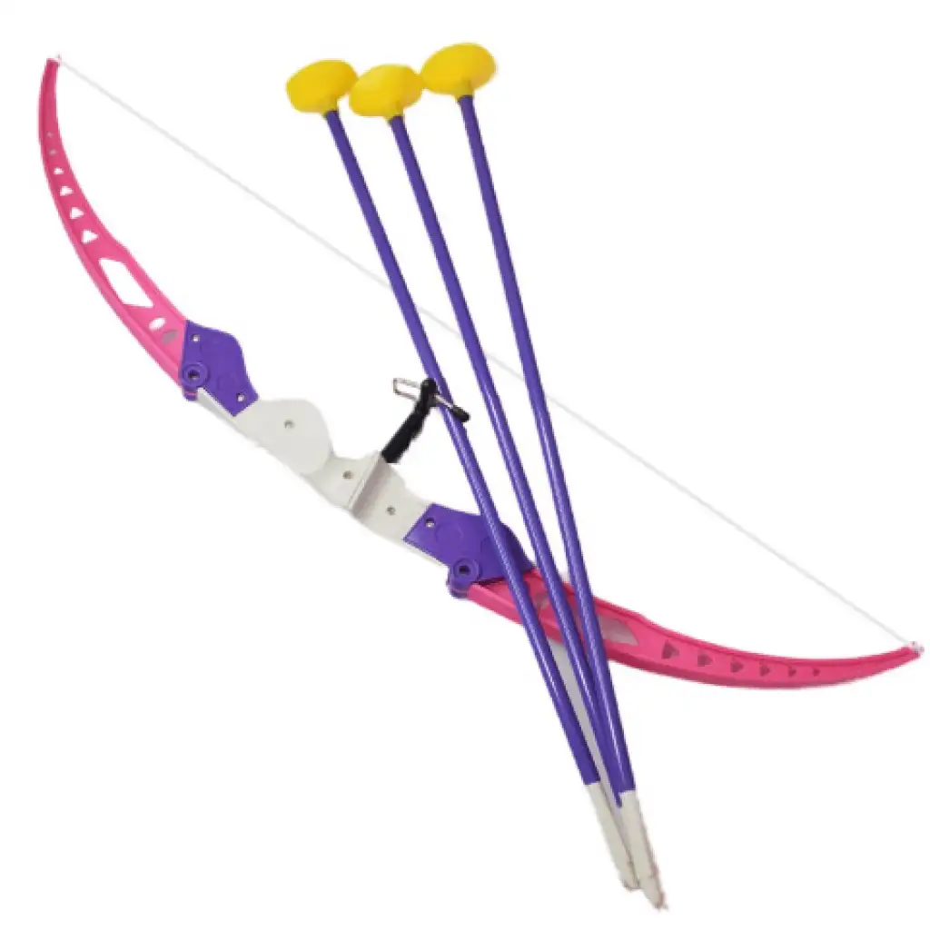 imagen de Conjunto de arco rosa con flechas de ventosa de 54 cm 1
