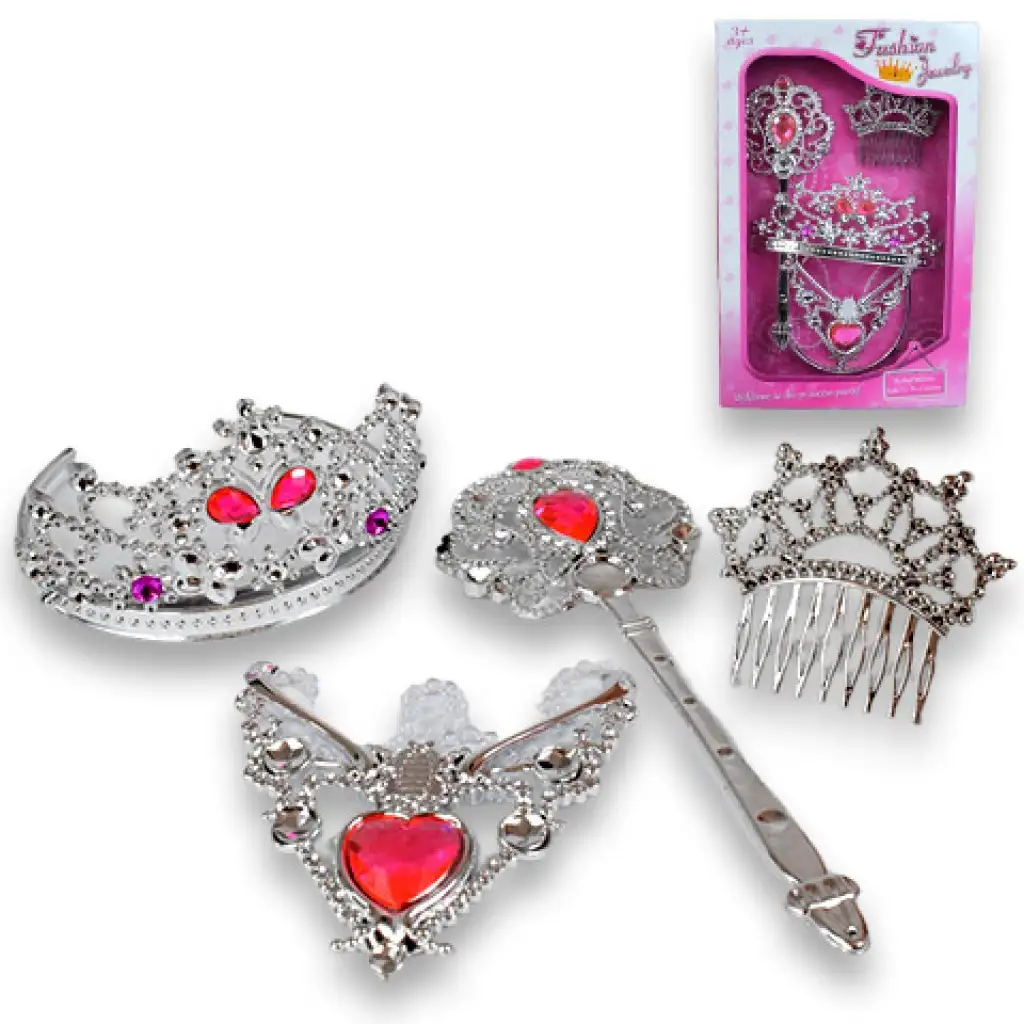 imagen de Conjunto de belleza de princesa con tiara, horquilla y accesorios 1