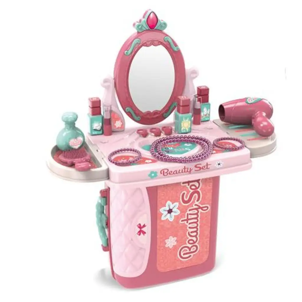 imagen de Conjunto de belleza portátil 3 en 1 en maletín rosa 1