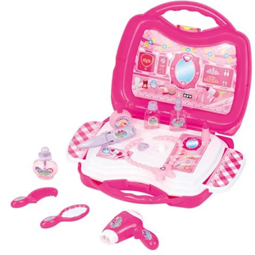 imagen de Conjunto de belleza rosa Pretty Princess en maletín portátil con accesorios 2