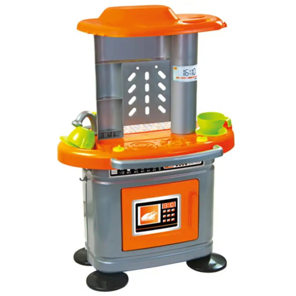 imagen de Conjunto de cocina de juguete gris con accesorios de 67 cm 1