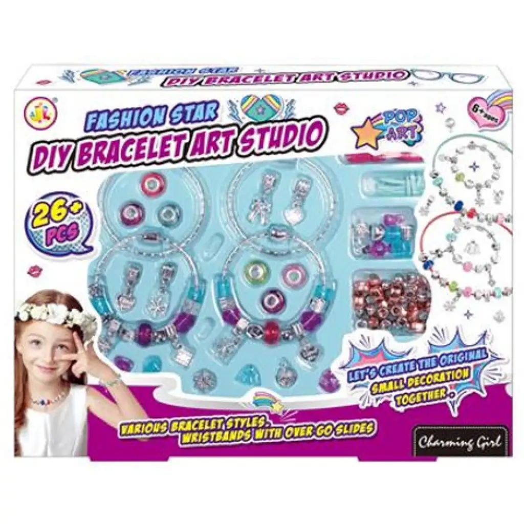 imagen de Conjunto de creación de pulseras Fashion Star con medallas y accesorios 1