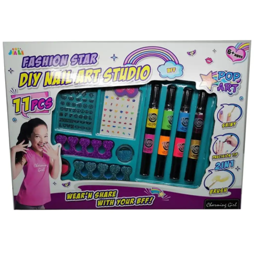 imagen de Conjunto de decoración de uñas Fashion Star con rotuladores y accesorios 1
