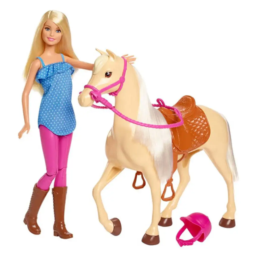 imagen de Conjunto de equitación de Barbie con muñeca - Mattel 4