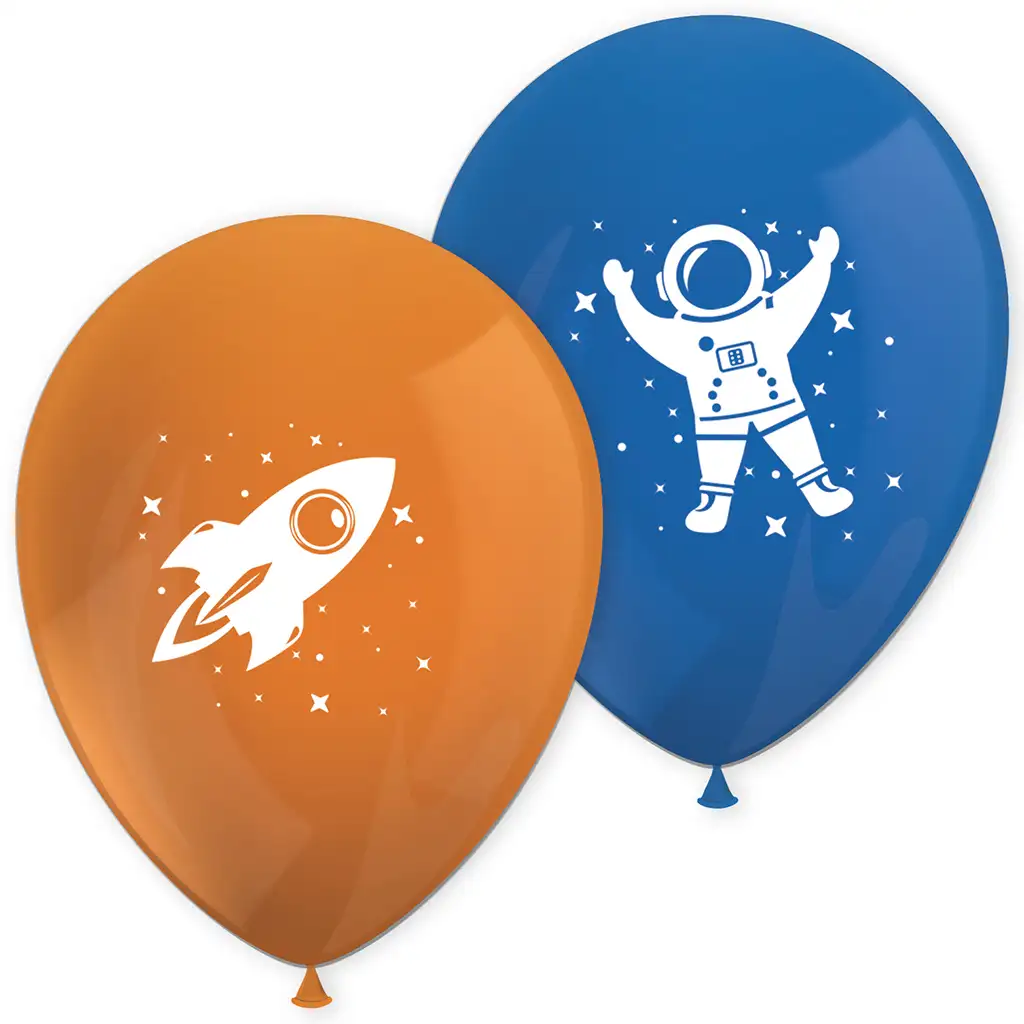 imagen de Conjunto de globos naranja-azul de Űrkaland 8 unidades 1