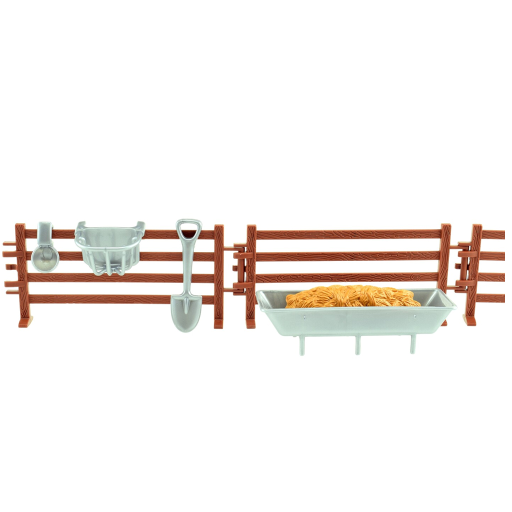 imagen de Conjunto de juego de caballos con caballo marrón y jinete 3
