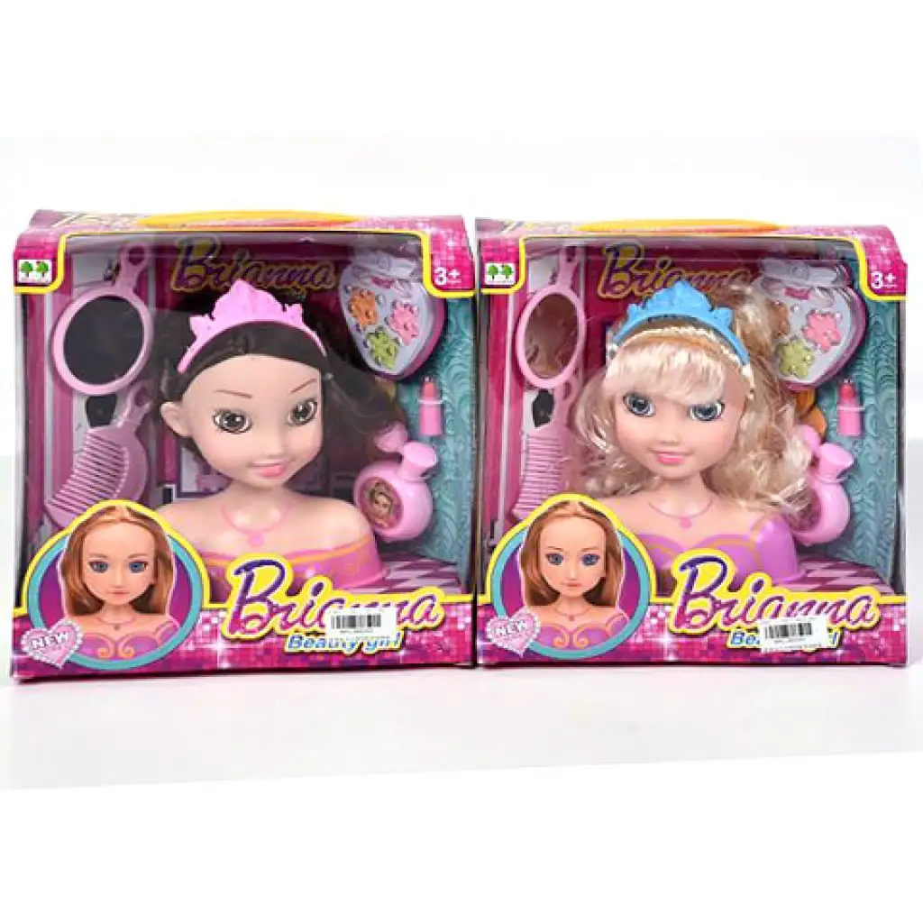imagen de Conjunto de juego de cabeza de muñeca Brianna para peinar en dos versiones 1