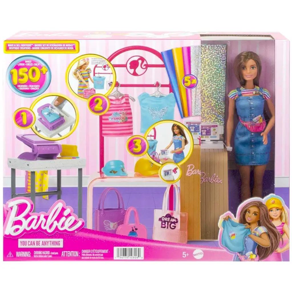 imagen de Conjunto de juego de diseñadora de moda Barbie Boutique - Mattel 1