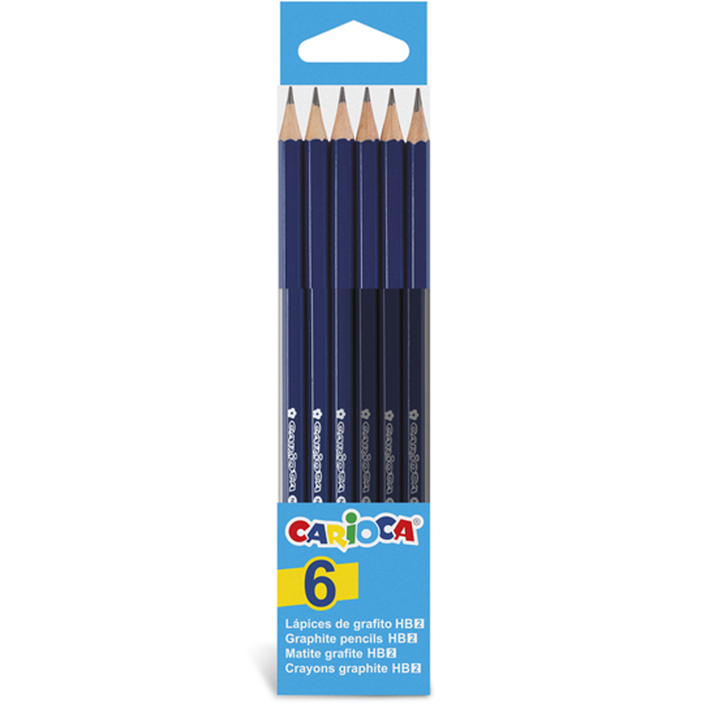 imagen de Conjunto de lápices de grafito 2HB Classic de 6 unidades – Carioca 1