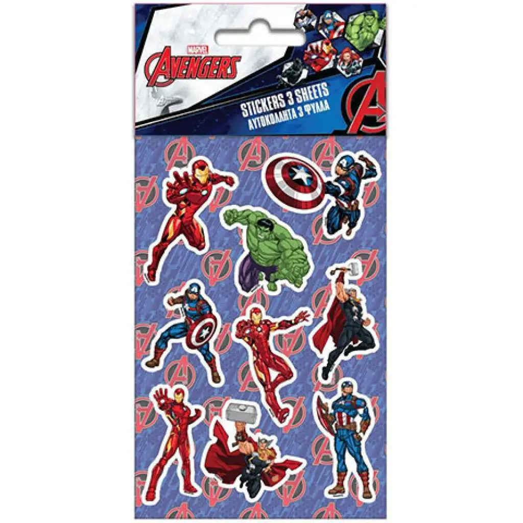 imagen de Conjunto de pegatinas de Marvel Vengadores 8x12cm 5 hojas 1