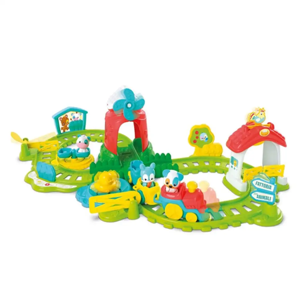 imagen de Conjunto de pequeño tren interactivo colorido con accesorios de granja 2
