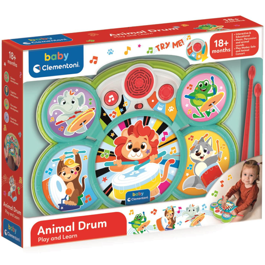 imagen de Conjunto de tambor de animales interactivo - Clementoni baby 1