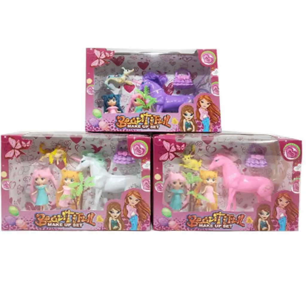 imagen de Conjunto de unicornio con princesas en varias versiones 1