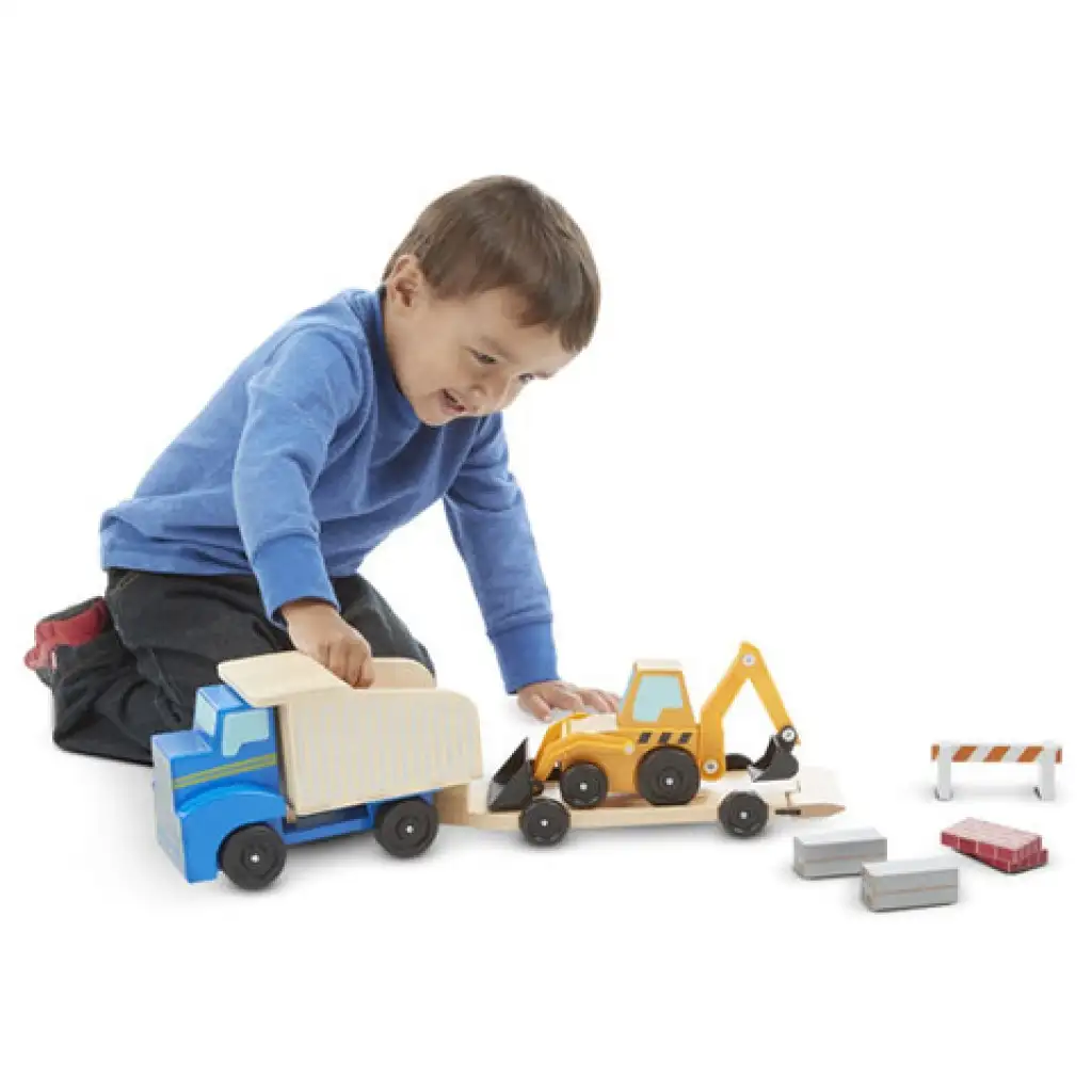 imagen de Conjunto de vehículos de construcción de madera - Melissa & Doug 3