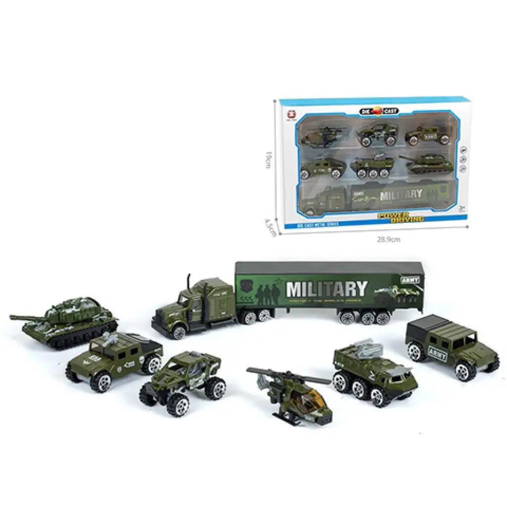 imagen de Conjunto de vehículos militares con camión de 7 piezas 1