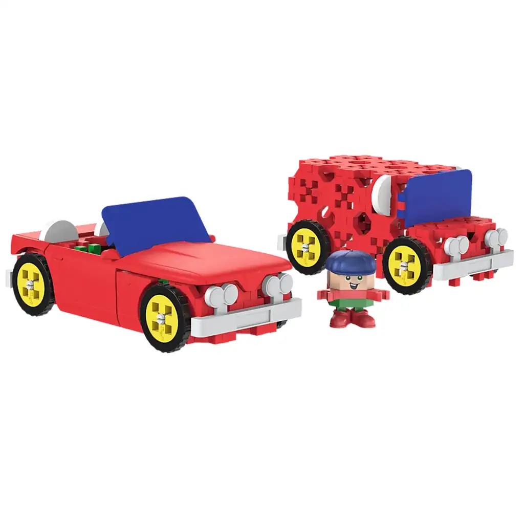 imagen de Connect: Cabriolet y furgón 87 piezas set de construcción - Trefl 2
