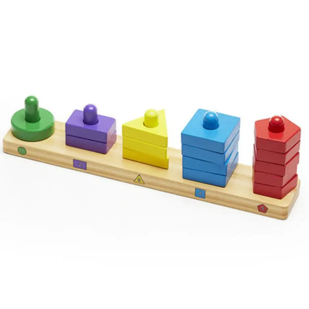 imagen de Constructor de torres de madera para desarrollar habilidades - Melissa & Doug 2