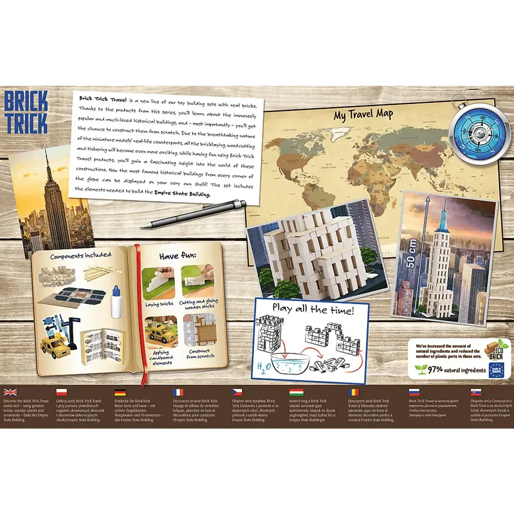 imagen de Construimos con ladrillos Brick Trick: Edificio Empire State XL juego de construcción - Trefl 3