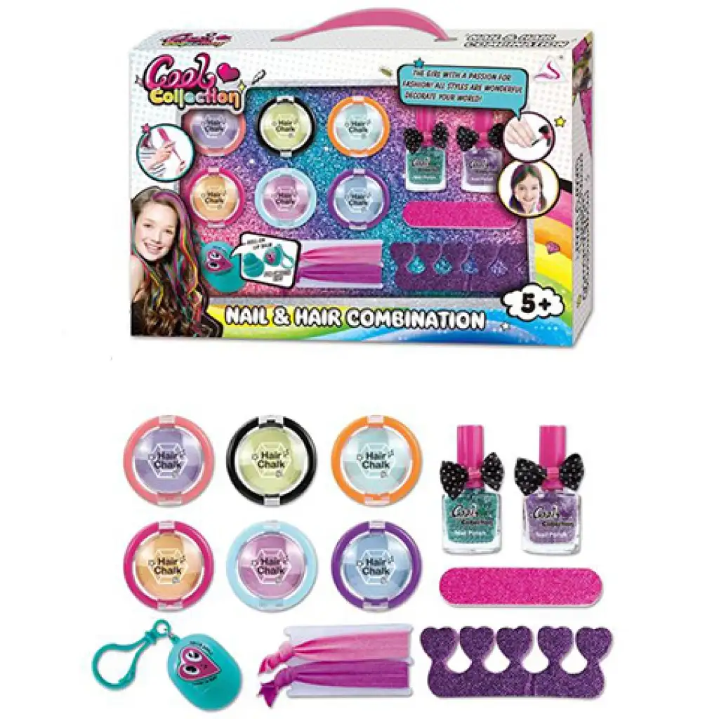 imagen de Cool Collection estudio de decoración de uñas y cabello 13 piezas 1