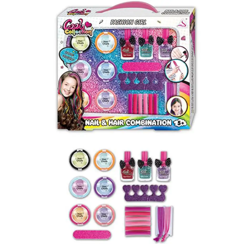 imagen de Cool Collection estudio de decoración de uñas y cabello 19 piezas 1