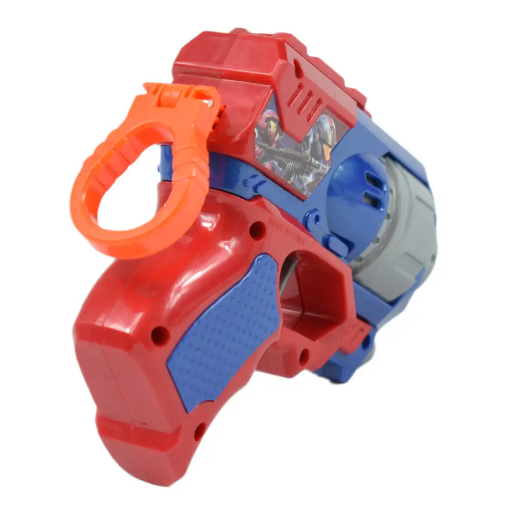 imagen de Cool Soft Bullet Gun: Arma de dardos de espuma de tamaño pequeño con balas en color azul-rojo de 14 cm 3