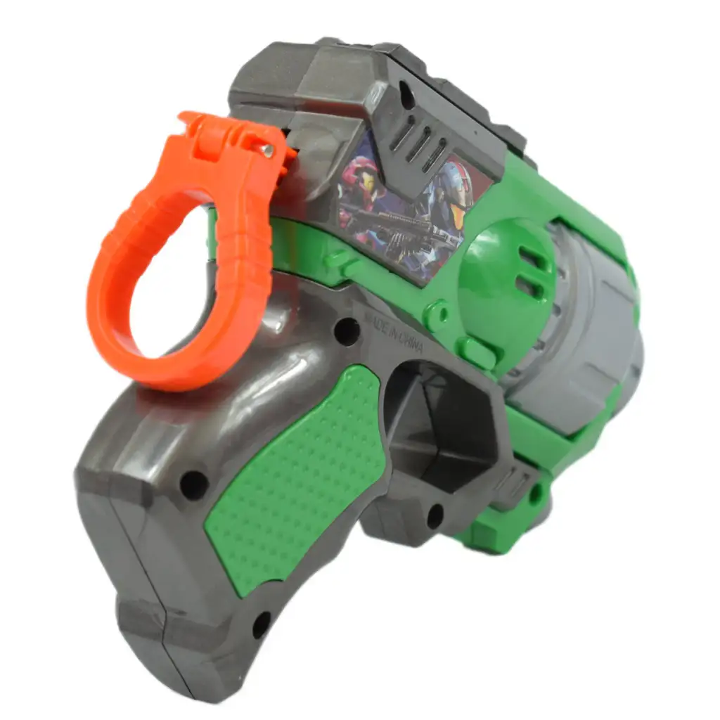 imagen de Cool Soft Bullet Gun: Arma de dardos de espuma de tamaño pequeño con balas en color verde 14cm 3