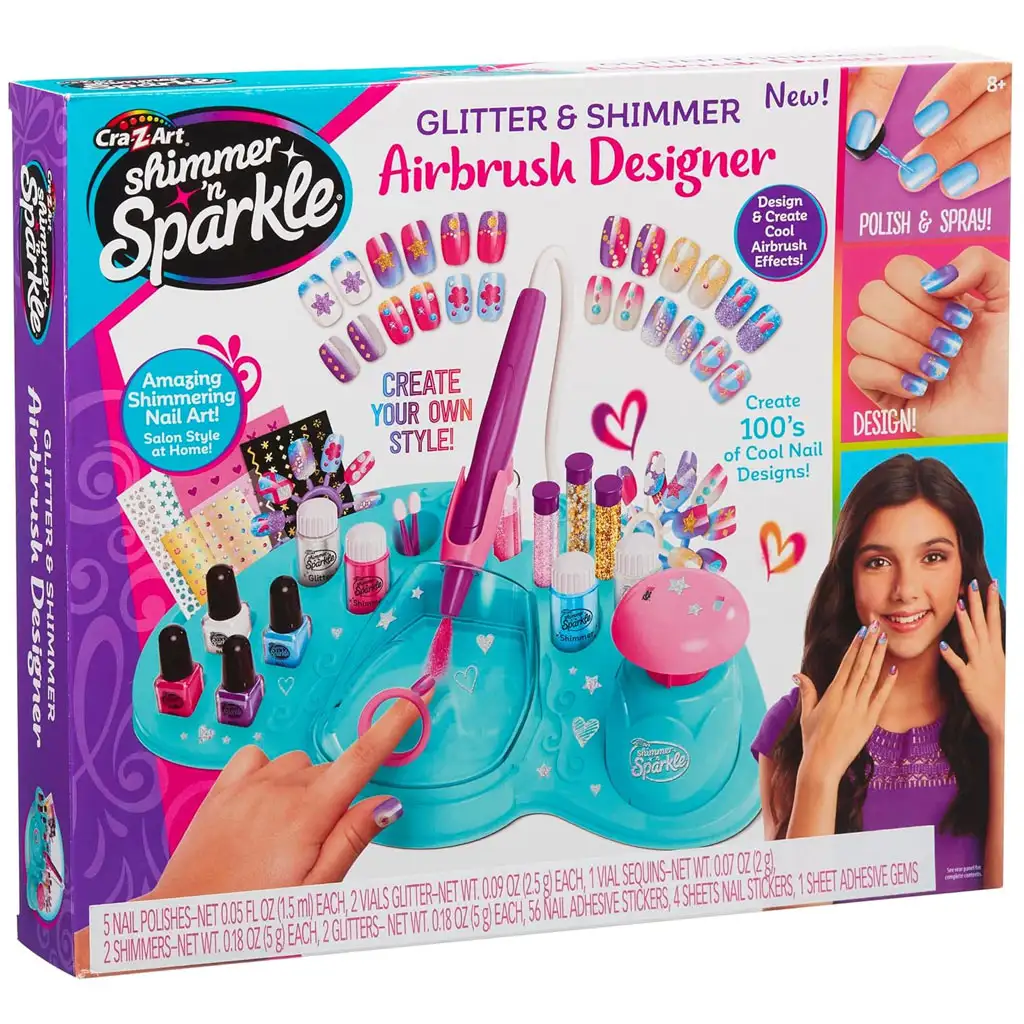 imagen de Cra-Z-Art: Shimmer and Sparkle - Set de estudio de uñas con spray de brillo y destello 7